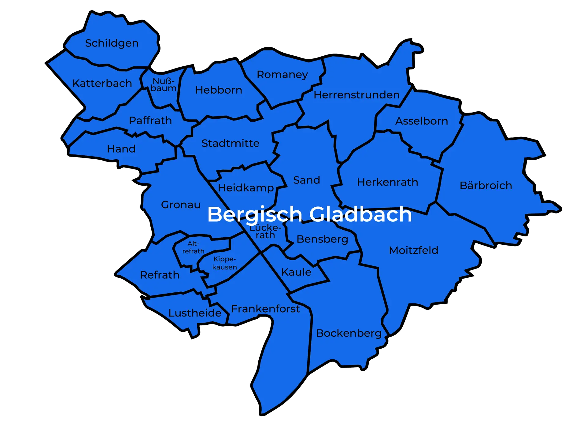 Bergisch Gladback map